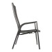 Hochlehner >Mojito Negro< Gartenstuhl, Armlehnstuhl, Aluminium anthrazit - 59x110x69 (BxHxT)