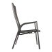 Hochlehner >Mojito Negro< Gartenstuhl, Armlehnstuhl, Aluminium anthrazit - 59x110x69 (BxHxT)