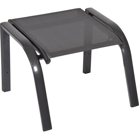 Fußhocker >Mojito Negro< in Aluminium matt anthrazit - 54x42x57 (BxHxT)
