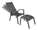 Fußhocker >Mojito Negro< in Aluminium matt anthrazit - 54x42x57 (BxHxT)