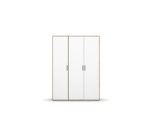 Drehtürenschrank >Voyager< 4 Böden, 1 Stange, Eiche Artisan Dekor / weiss - 140x194x53cm (B/H/T)