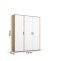 Drehtürenschrank >Voyager< 4 Böden, 1 Stange, Eiche Artisan Dekor / weiss - 140x194x53cm (B/H/T)