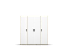 Drehtürenschrank >Voyager< 7 Böden, 1 Stange, Eiche Artisan Dekor / weiss - 187x194x53 (BxHxT)
