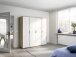 Drehtürenschrank >Voyager< 7 Böden, 1 Stange, Eiche Artisan Dekor / weiss - 187x194x53 (BxHxT)