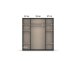 Drehtürenschrank >Voyager< 4 Türen, 7 Böden, 1 Stange, weiß /  grau - 187x194x53 (BxHxT)