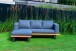 Gartenlounge-Set >Granada< Bezug anthrazit / Alu-Holzoptik - 210x42x160 (BxHxT)