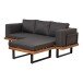 Gartenlounge-Set >Granada< Bezug anthrazit / Alu-Holzoptik - 210x42x160 (BxHxT)