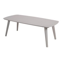 Loungeset >Amalfi< 3-Sitzer, 2 Sessel, Tisch, mit Kissen, Alu mattweiß / Anthrazit