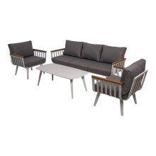 Loungeset >Amalfi< 3-Sitzer, 2 Sessel, Tisch, mit...