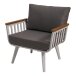 Loungeset >Amalfi< 3-Sitzer, 2 Sessel, Tisch, mit Kissen, Alu mattweiß / Anthrazit