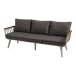Loungeset >Amalfi< 3-Sitzer, 2 Sessel, Tisch, mit Kissen, Alu mattweiß / Anthrazit