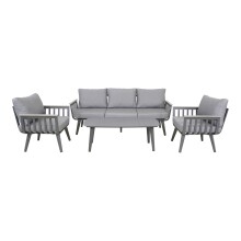 Loungeset >Amalfi< 3-Sitzer, 2 Sessel, Tisch, mit...
