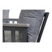 Loungeset >Amalfi< 3-Sitzer, 2 Sessel, Tisch, mit Kissen, Alu grau / grau