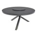 Gartentisch >Mojito Ceramic Negro< rund, Glaskeramik, Aluminium, anthrazit - 74x150 (HxD)