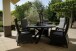 Gartentisch >Mojito Ceramic Negro< rund, Glaskeramik, Aluminium, anthrazit - 74x150 (HxD)