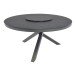 Gartentisch >Mojito Ceramic Negro< rund, Glaskeramik, Aluminium, anthrazit - 74x150 (HxD)