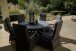 Gartentisch >Mojito Ceramic Negro< rund, Glaskeramik, Aluminium, anthrazit - 74x150 (HxD)