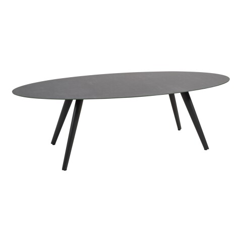 Gartentisch >Mojito Ceramic Negro< Glaskeramik, Aluminium, anthrazit  - 240x74x100 (BxHxT)
