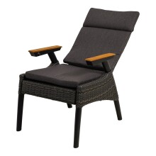 Gartenstuhl >Florence Forte< inkl. Kissen, Geflecht grau - 61x106x78 (BxHxT)