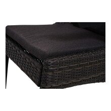 Gartenstuhl >Florence Forte< inkl. Kissen, Geflecht grau - 61x106x78 (BxHxT)