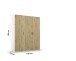 Drehtürenschrank >Voyager< 4 Böden, 1 Stange, Eiche Artisan Dekor / weiß - 140x194x53 (BxHxT)