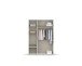 Drehtürenschrank >Voyager< 2 Schübe, 3 Böden, Eiche Artisan Dekor / weiß - 140x194x53 (BxHxT)