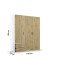 Drehtürenschrank >Voyager< 2 Schübe, 3 Böden, Eiche Artisan Dekor / weiß - 140x194x53 (BxHxT)