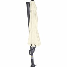 Ampelschirm >SUNSET N+< in ecru, Polyester, Aluminium - 350x252x350cm (BxHxT)