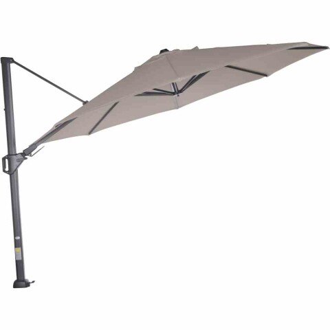Ampelschirm >SUNSET N+< in taupe, Polyester, Aluminium - 350x252x350cm (BxHxT)