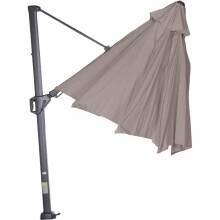 Ampelschirm >SUNSET N+< in taupe, Polyester, Aluminium - 350x252x350cm (BxHxT)