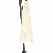 Ampelschirm >SUNSET N+< in ecru, Polyester, Aluminium - 300x255x300cm (BxHxT)