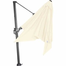 Ampelschirm >SUNSET N+< in ecru, Polyester, Aluminium - 300x255x300cm (BxHxT)