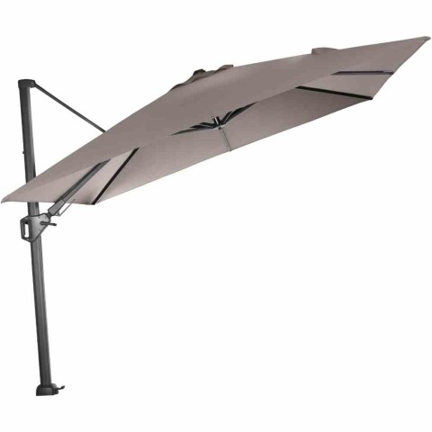 Ampelschirm >SUNSET N+< in taupe, Polyester, Aluminium - 300x255x300cm (BxHxT)