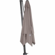 Ampelschirm >SUNSET N+< in taupe, Polyester, Aluminium - 300x255x300cm (BxHxT)