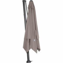Ampelschirm >SUNSET N+< in taupe, Polyester, Aluminium - 300x255x300cm (BxHxT)