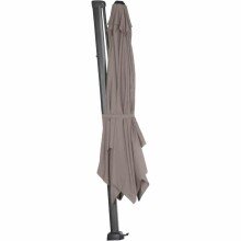 Ampelschirm >SUNSET N+< in taupe, Polyester, Aluminium - 300x255x300cm (BxHxT)