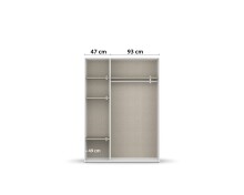 Drehtürenschrank >Voyager< 3 Türen, 4 Böden, 1 Stange, alpinweiß - 140x194x53cm (BxHxT)