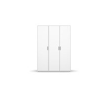 Drehtürenschrank >Voyager< 3 Türen, 4 Böden, 1 Stange, alpinweiß - 140x194x53cm (BxHxT)