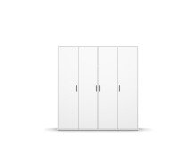 Drehtürenschrank >Voyager< 4 Türen, 7 Böden, 1 Stange, alpinweiß  - 187x194x53cm (BxHxT)