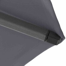 Sonnenschirm >AVIO< in anthrazit, Aluminium, Polyester - 250x258x250cm (BxHxT)