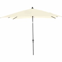 Sonnenschirm >AVIO< in ecru, Polyester, Aluminium - 250x258x250cm (BxHxT)