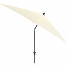 Sonnenschirm >AVIO< in ecru, Polyester, Aluminium - 250x258x250cm (BxHxT)