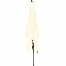 Sonnenschirm >AVIO< in ecru, Polyester, Aluminium - 250x258x250cm (BxHxT)