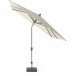 Sonnenschirm >AVIO< in ecru, Polyester, Aluminium - 250x258x250cm (BxHxT)