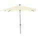 Sonnenschirm >AVIO< in ecru, Polyester, Aluminium - 250x258x250cm (BxHxT)