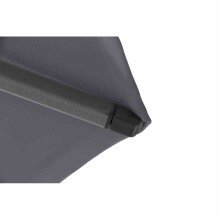 Sonnenschirm >AVIO< in anthrazit, Aluminium, Polyester - 350x262x350cm (BxHxT)