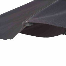 Sonnenschirm >AVIO< in anthrazit, Aluminium, Polyester - 350x262x350cm (BxHxT)