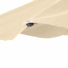 Sonnenschirm >AVIO< in ecru, Aluminium, Polyester - 350x262x350cm (BxHxT)
