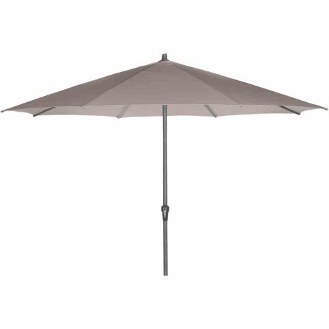 Sonnenschirm >AVIO< in taupe, Aluminium, Polyester - 350x262x350cm (BxHxT)