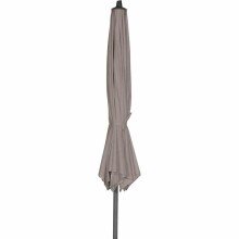 Sonnenschirm >AVIO< in taupe, Aluminium, Polyester - 350x262x350cm (BxHxT)